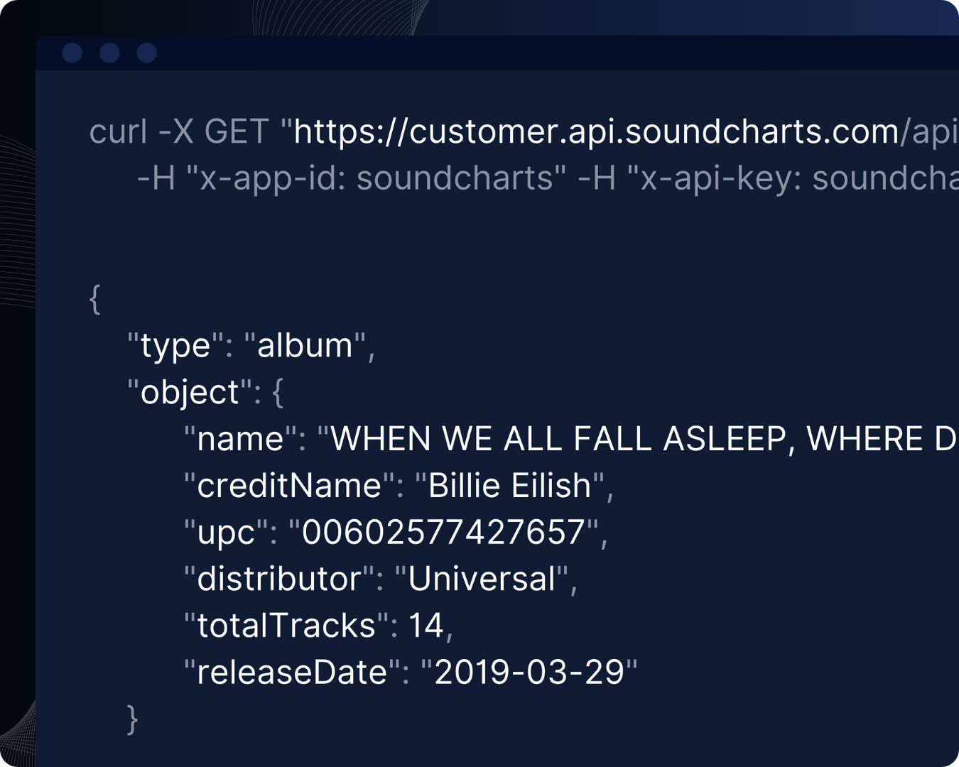 Find an album with the UPC API